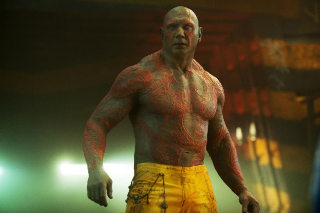 Dave Bautista as Drax the Destroyer in "Guardians of the Galaxy." (Photo credit: Marvel Studios)