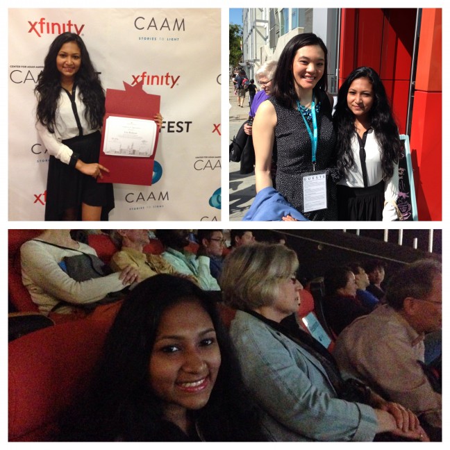 Liza with AALEAD staff Francine Gorres at CAAMFest 2014. Photo courtesy of AALEAD.